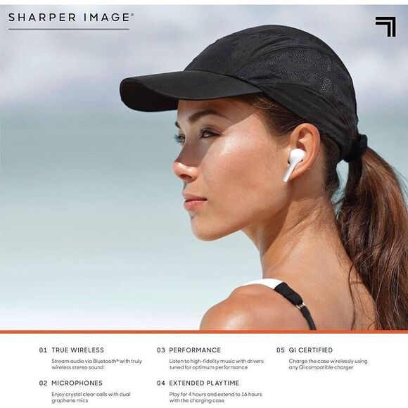 Sharper Image Soudhaven Wireless Earbuds Bluetooth 5.0 With Wireless Charging - Picture 1 of 6